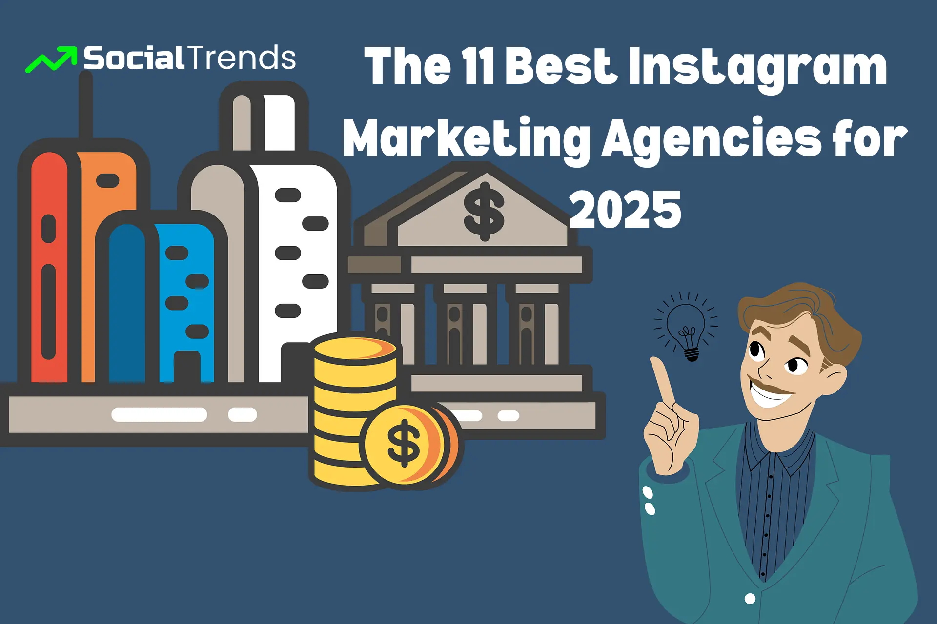 Instagram Marketing Company 2 Visual chart or team collage representing the top 11 Instagram marketing agencies for 2025 with branding elements