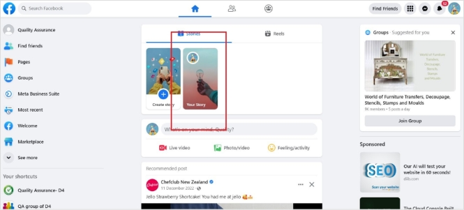 How to Delete a Facebook Post in 2025 7 User navigating to their Facebook profile from the main menu in the 2025 app interface