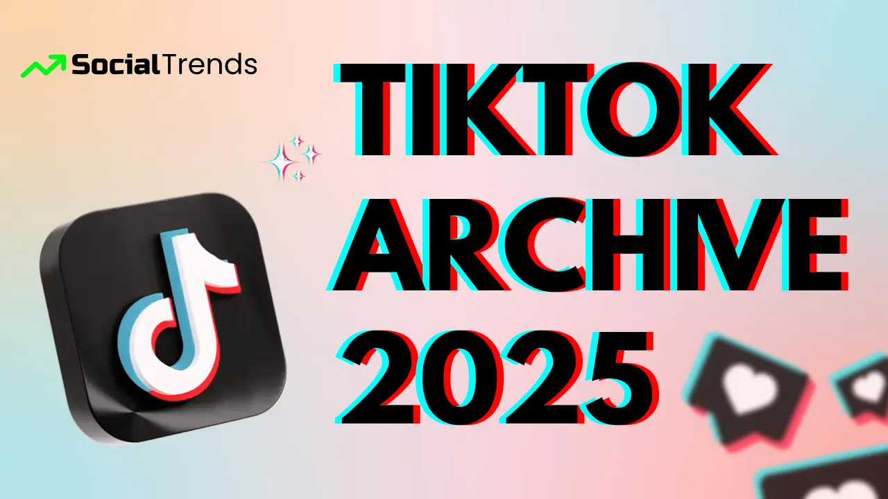 A visual guide showing how to access the TikTok archive feature on the app interface.