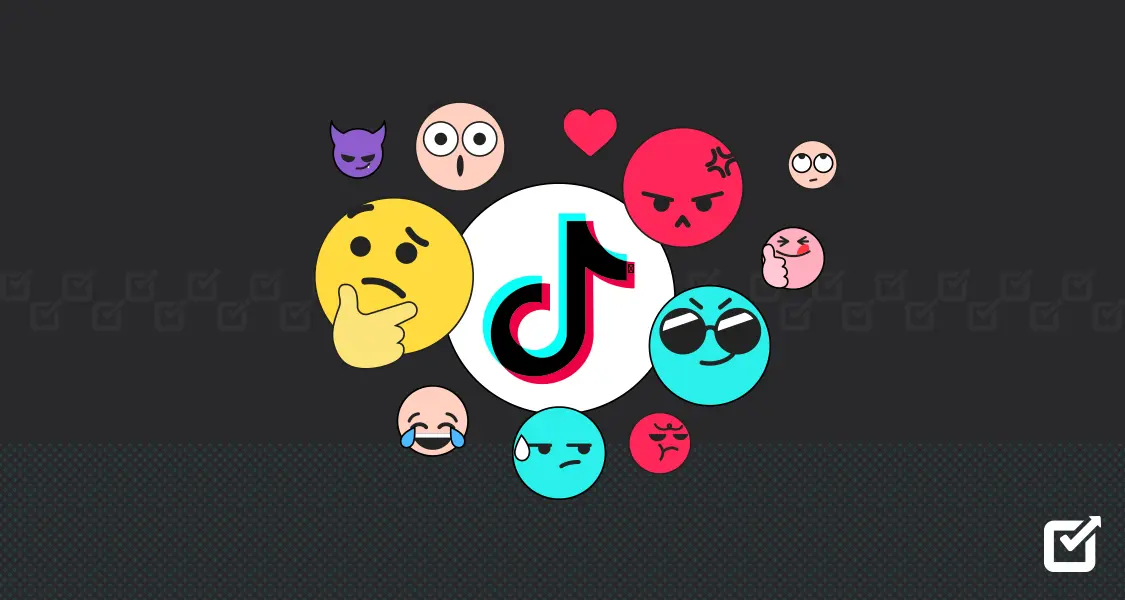 Close-up of surprise and shock emojis 😮 used on TikTok to express amazement and disbelief